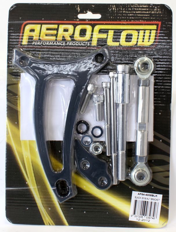 Aeroflow AF64-4005BLK Black Alternator Bracket 351W ***Note***