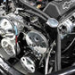 Aeroflow AF64-4011BLK Black Power Steer Bracket S/B High Mount Suit S/B Chev