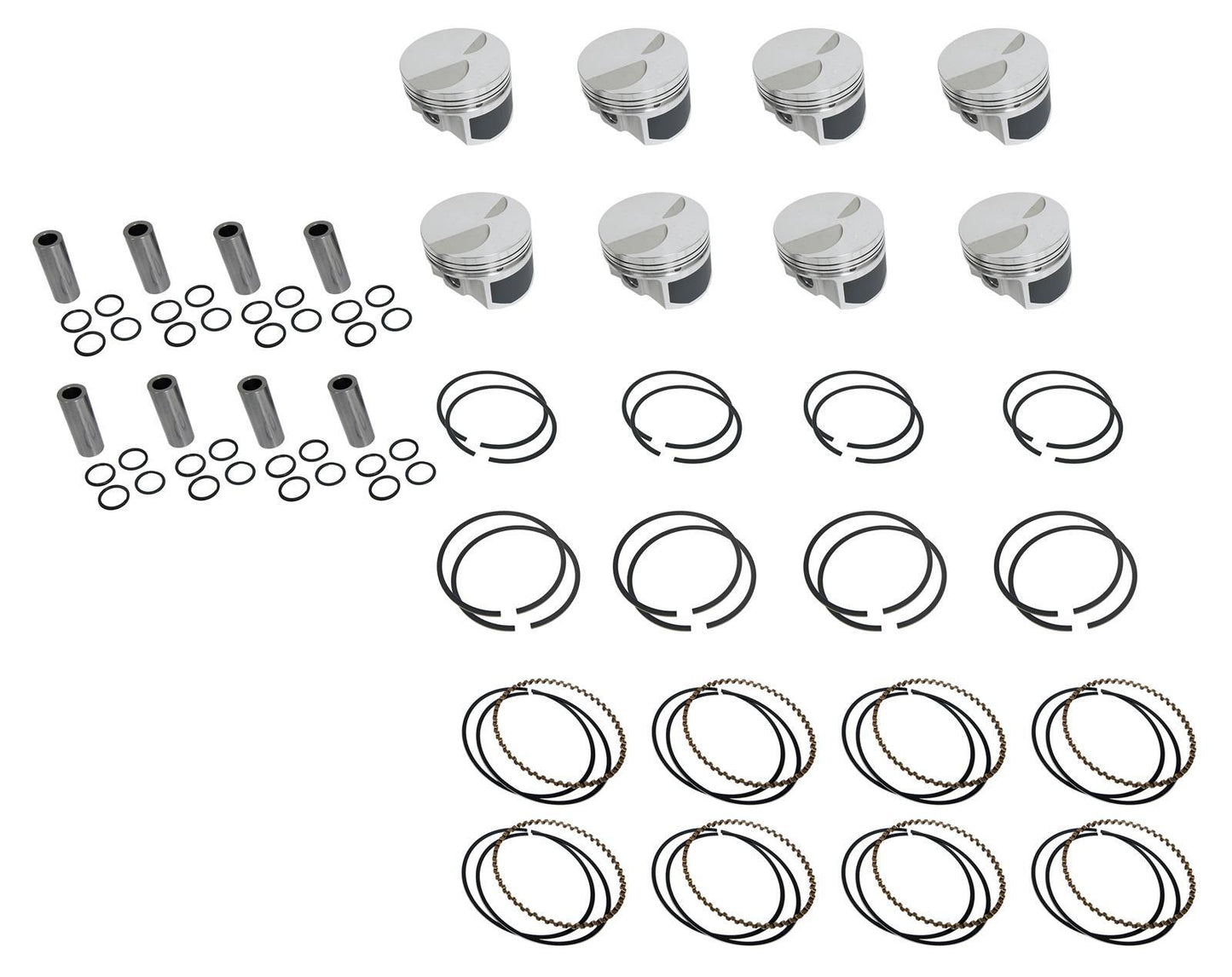 Pro Tru Street PTS530A3 Ford 460 V8 Forged Pistons & Rings 4.390" Ft 466Ci