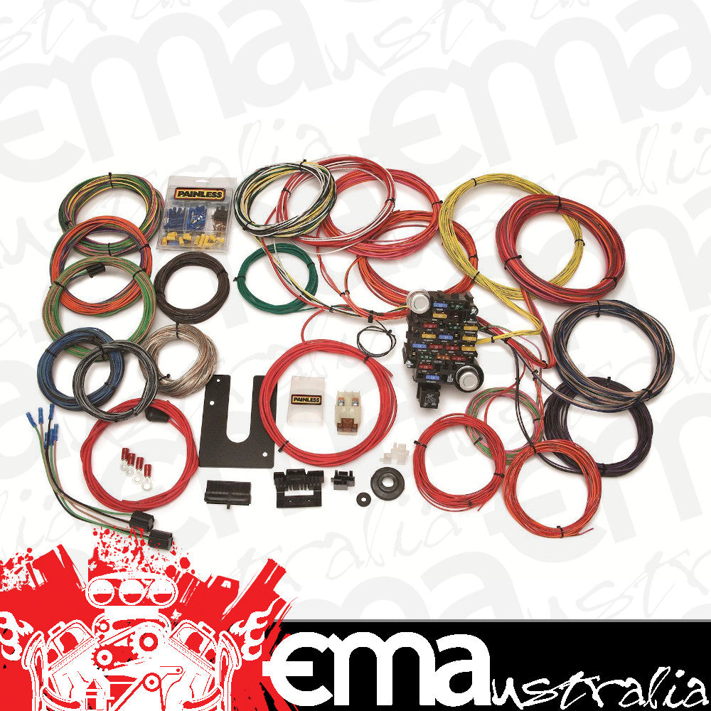 Painless Wiring PW10220 28 Circuit Wiring Harness Kit Universal Boot Mount