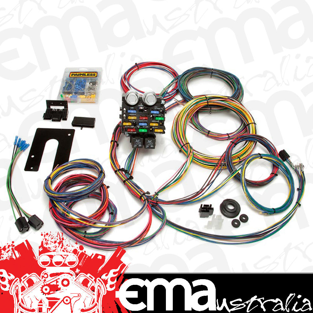 Painless Wiring PW50002 21 Circuit Universal Pro Street Harness Kit Gm Keyed Column