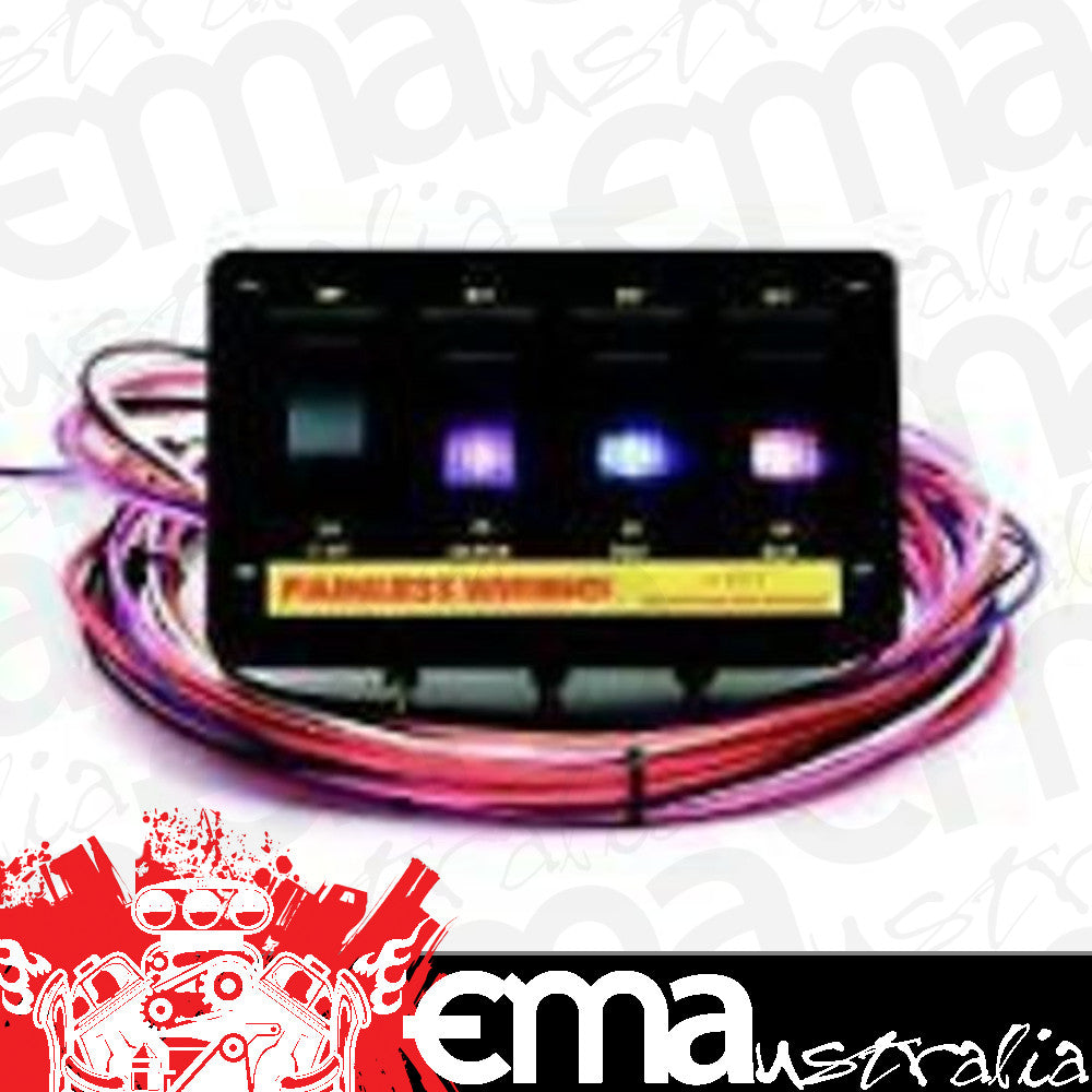 Painless Wiring PW50301 4 Rocker Switch Panel Fused Lighted 5.75X3"