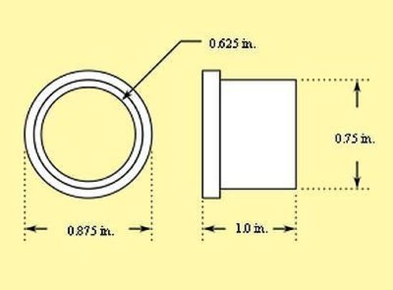 Pro Werks PWC42-095-2 Nylon Bushing 5/8" ID Fits 7/8 X.049 Tube Set Of 2