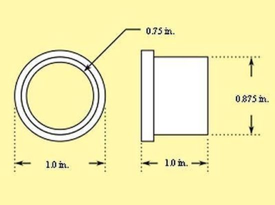 Pro Werks PWC42-096-2 Nylon Bushing 3/4" ID Fits 1" X.049 Tube Set Of 2