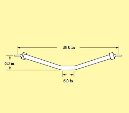 Pro Werks PWC42-447 Dragster Front Axle w/ 39" Centers 6" Drop Stiletto Bosses