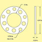 Pro Werks PWC44-007 1/2" Wheel Spacers Floater Type 5 X 5-1/2" Bolt Pattern 1 Pr