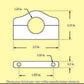 Pro Werks PWC72-304 1-1/4" Bar Mount Bracket Polished Billet Alloy