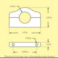 Pro Werks PWC72-304 1-1/4" Bar Mount Bracket Polished Billet Alloy