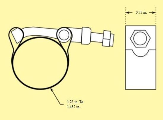 Pro Werks PWC73-304 1.312" S/Steel Band Clamp Range 1-1/4" To 1-7/16"