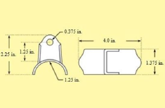 Pro Werks PWC73-323 Floating Saddle Mount 1-1/4" Diameter Use w/ Band Clamp