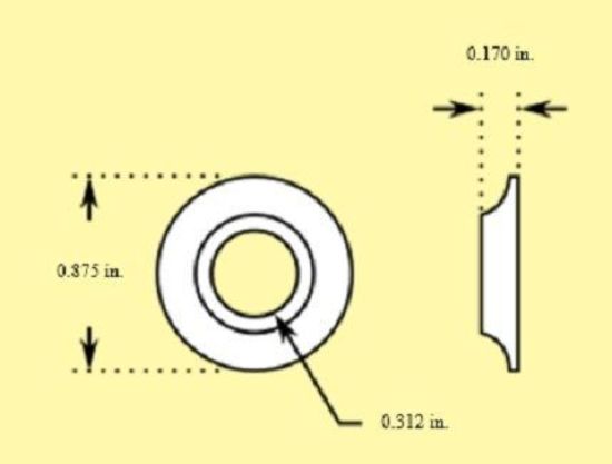 Pro Werks PWC73-463-2 Safety Washers 5/16" I.D X 7/8" O.D. 2 Pack