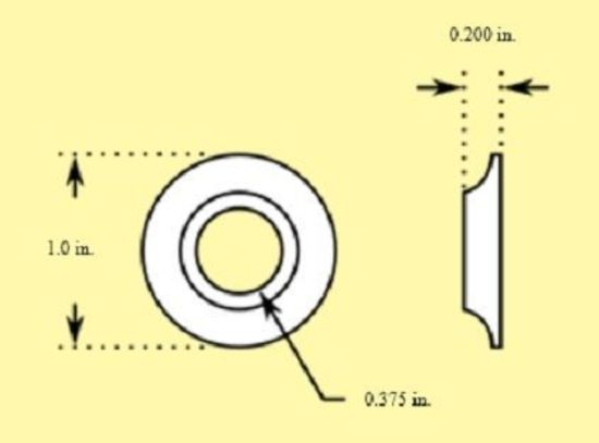 Pro Werks PWC73-464-2 Safety Washers 3/8" I.D. X 1" O.D. 2 Pack