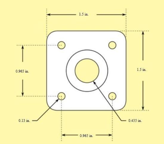 Pro Werks PWC73-535-10 Pro-Werks Square Doubler Plate Aluminium 10 Pack