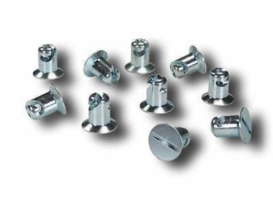 Pro Werks PWC73-586-10 Dzus Buttons 0.600" Grip Length Flat Steel 10 Pack