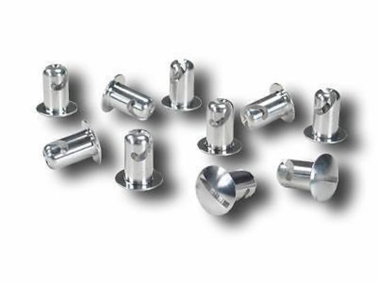 Pro Werks PWC73-596-10 Set Of 10 - 0.600 Grip Flat Aluminum Buttons