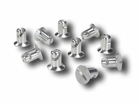 Pro Werks PWC73-597-10 Set Of 10 - 0.650 Grip Flat Aluminum Buttons