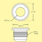 Pro Werks PWC73-630 High Flow -4an Aluminium Weld-In Male Bung 3/4" Flange O.D.