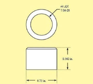 Pro Werks PWC73-660 Steel Weld-In Female Bung -4an 7/16"-20 Thread