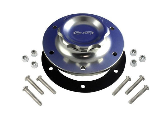 Pro Werks PWC73-708 2-3/4" Silver Fill Cap w/ Silver Aluminum 6 Hole Fuel Cell