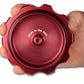Pro-Werks PWC74-716 4-1/4 In. Red Fill Cap w/ Silver Aluminum 12 Hole Fuel Cell Bung