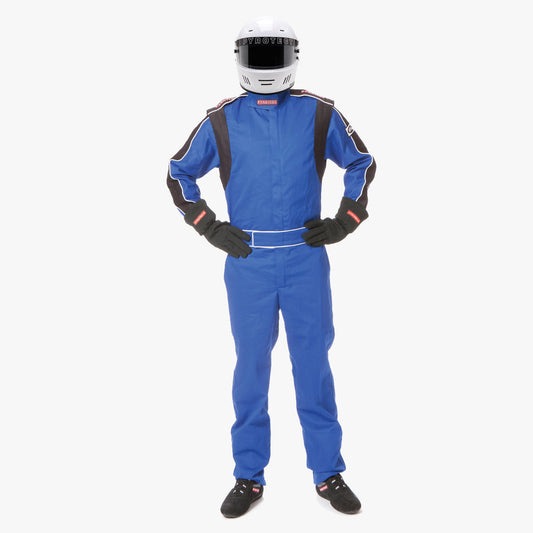 Pyrotect PY210203 Sportsman Deluxe 1-Piece 2 Layer Racing suit Blue Medium SFI-5