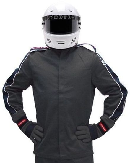 Pyrotect PY22J0101 Eliminator Black Racing Jacket Small SFI-5 Two Layer Nomex
