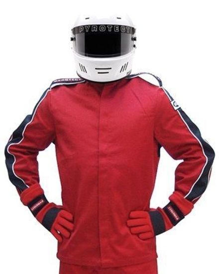 Pyrotect PY22J0102 Eliminator Red Racing Jacket Small SFI-5 Two Layer Nomex