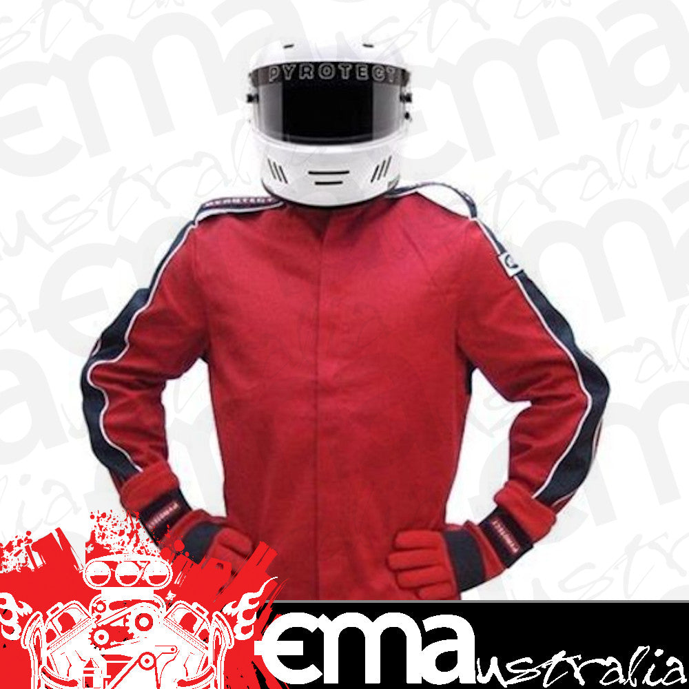 Pyrotect PY22J0102 Eliminator Red Racing Jacket Small SFI-5 Two Layer Nomex