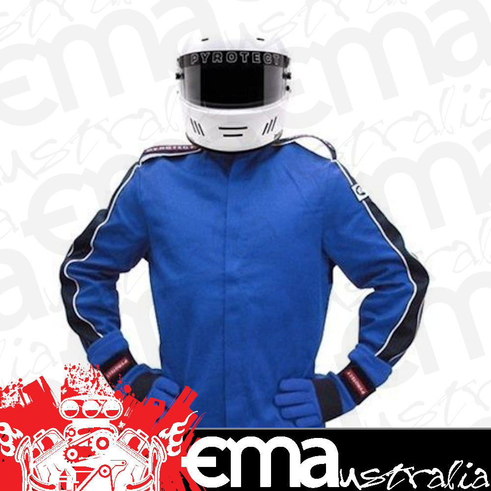 Pyrotect PY22J0103 Eliminator Blue Racing Jacket Small SFI-5 Two Layer Nomex