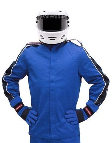 Pyrotect PY22J0403 Eliminator Blue Racing Jacket Large SFI-5 Two Layer Nomex