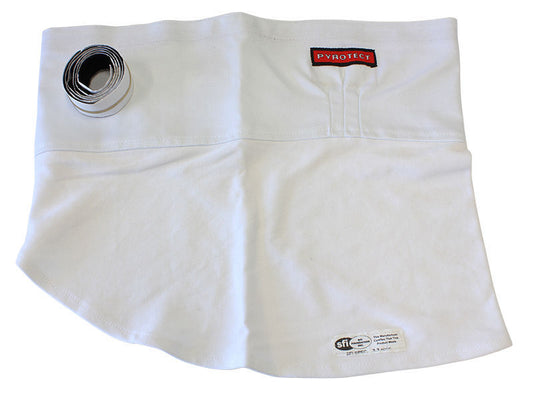 Pyrotect Safety Equipment | PY25050626 | SFI Helmet Skirt White Nomex/Knit w/ VElcro