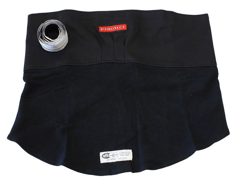 Pyrotect PY25150626 SFI Helmet Skirt Black Nomex/Knit w/ VElcro