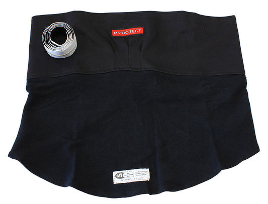 Pyrotect PY25150626 SFI Helmet Skirt Black Nomex/Knit w/ VElcro
