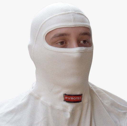 Pyrotect PY432000100 Single Layer SFI Head Sock White Single Eye Hole One Size