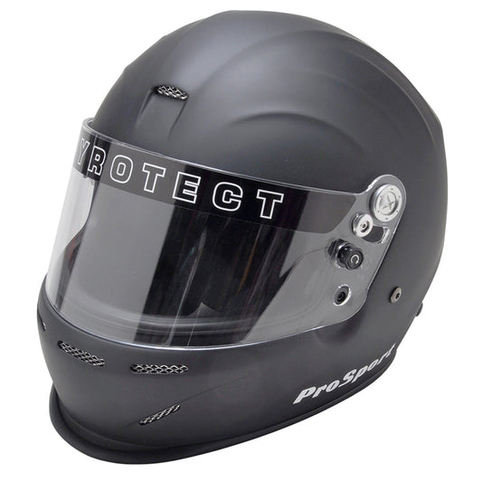Pyrotect PY8084005 Prosport Full Face Duckbill Helmet Large Flat Black w/ Clear SHEIld. Snell Sa2015 Rated