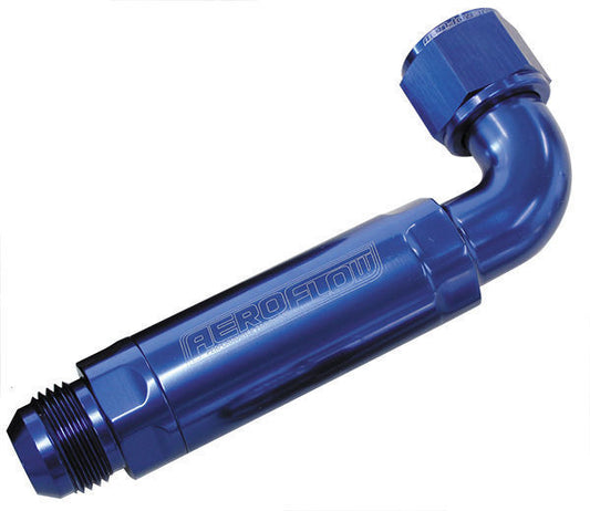 Aeroflow AF64-4100 -12AN 90 Deg to Inline Filter For Use with Dry Sump Pans
