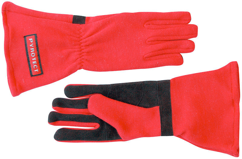 Pyrotect PYG2420000 Two Layer Red Nomex Racing GlOves Large SFI 3.5/5
