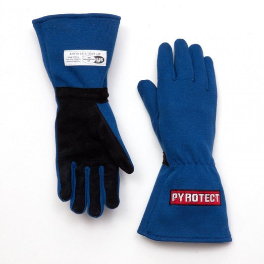 Pyrotect PYG2430000 Two Layer Blue Nomex Racing GlOves Large SFI 3.5/5