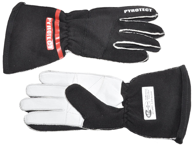 Pyrotect PYG3010 Pro-Series Driving GlOves 2-Layer xx-Small Black SFI 3.3/5 Specifications