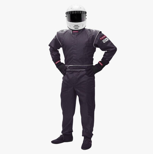 Pyrotect PYJSDx1401 Junior Dx1 Black 1-Piece Racing suit Large 10-12 Sf-1 Single
