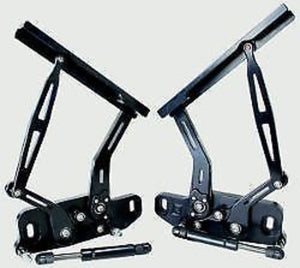 AEROFLOW BILLET BONNET HINGE KIT SUIT HQ-WB & LH-UC TORANA BLACK AF64-4102BLK