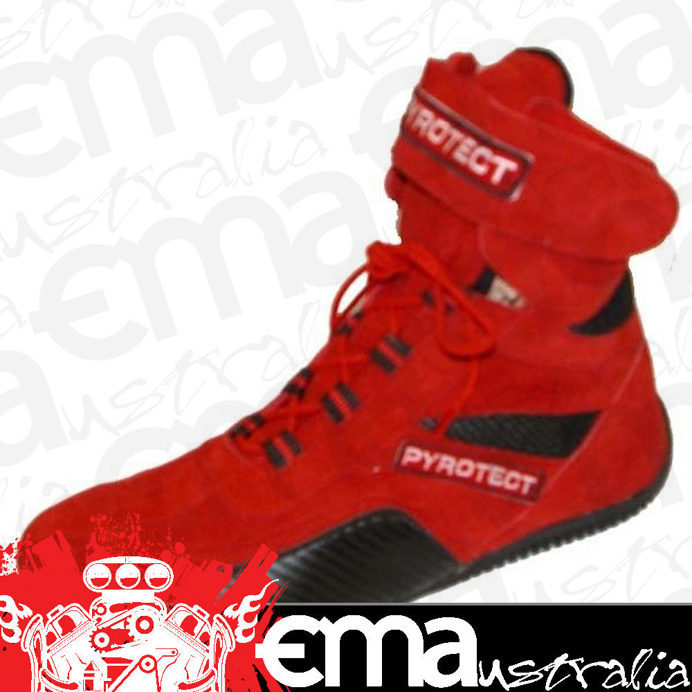 Pyrotect PYx44090 Ankle Top Racing Shoes Red Size 9 SFI-5 Rated