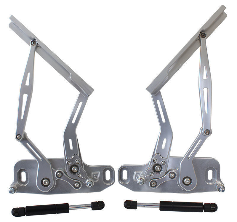 AEROFLOW BILLET BONNET HINGE KIT SUIT HQ-WB & LH-UC TORANA SILVER AF64-4102S