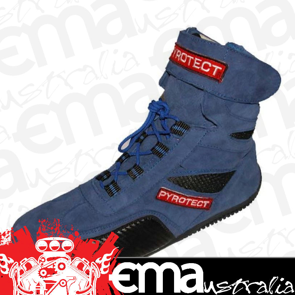 Pyrotect PYx45090 Ankle Top Racing Shoes Blue Size 9 SFI-5 Rated