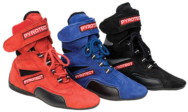 Pyrotect PYx48100 Ankle Top Black Racing Shoes Size 10 SFI-5 Rated