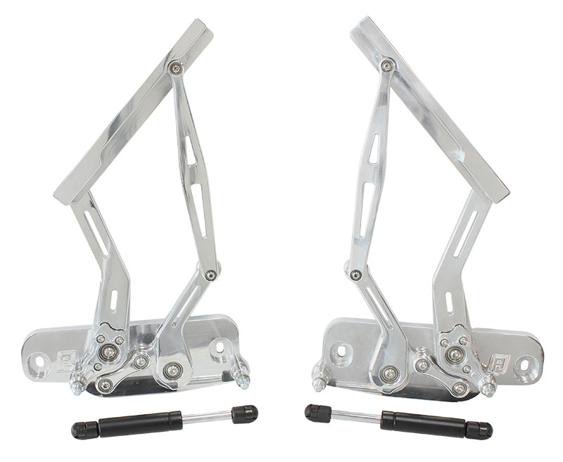 Billet Bonnet Hinge Kit - Polished Finish (Suits Holden Torana LC-LJ) (AF64-4108)