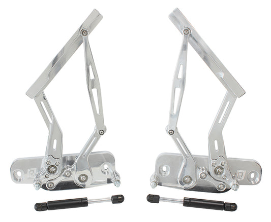 Billet Bonnet Hinge Kit - Polished Finish (Suits Holden Torana LC-LJ) (AF64-4108)