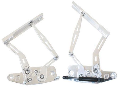 Aeroflow AF64-4108S Billet Bonnet Hinge Kit Silverlc - Lj - Holden Torana