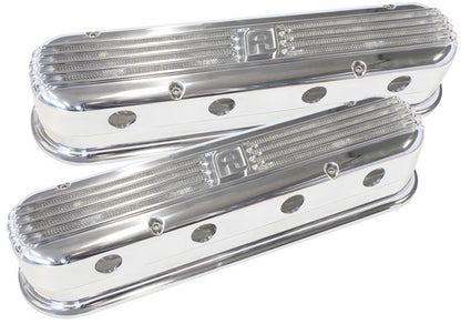 Chevy small block Gen III/IV LS engines Chev Billet Retro Polished Valve Covers LS2 LS3 Coil Aeroflow Performance Products AF64-4110