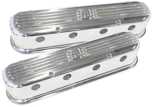 Aeroflow AF64-4110 LS Chev Billet Retro Polished Valve Covers LS2 & LS3 Coil